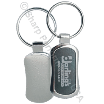 K3042 Metal Keychain Key Tag with custom engraved logo sold in bulk to car dealerships